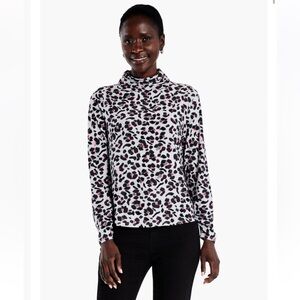 NIC+ZOE Cheetah Pop Top, Multi-color Gray,‎ Women’s Size Small
